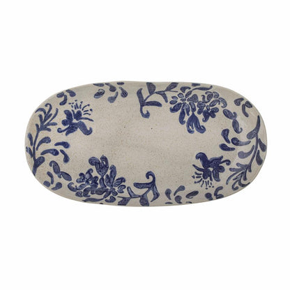 Petunia Plate 29x15 cm - Set of 4 - White/Blue