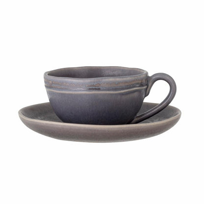 Raben Cappuccino Cup w/Saucer 180 ml - Set of 4 - Grey