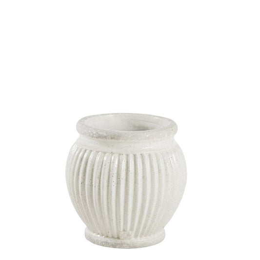 Catinia flower pot H13,5 cm - white