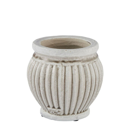 Catinia flower pot H16 cm - silver grey