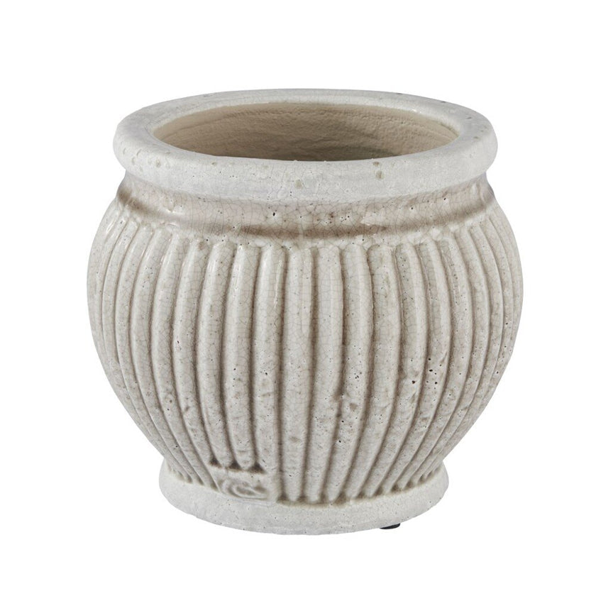 Catinia flower pot H37 cm - silver grey