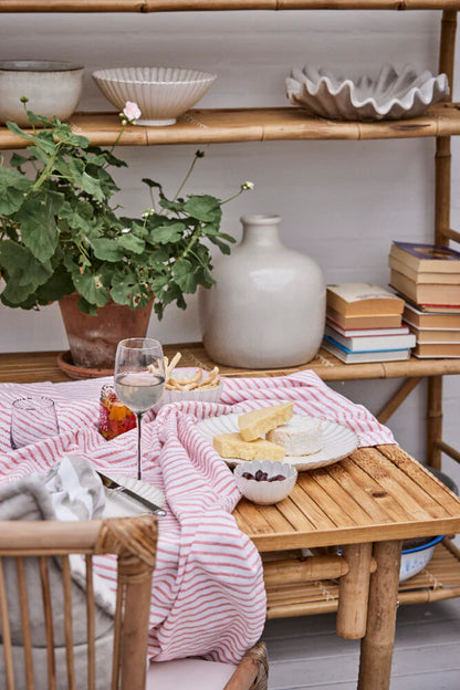 Olivia tablecloth 220x140 cm - red/white striped