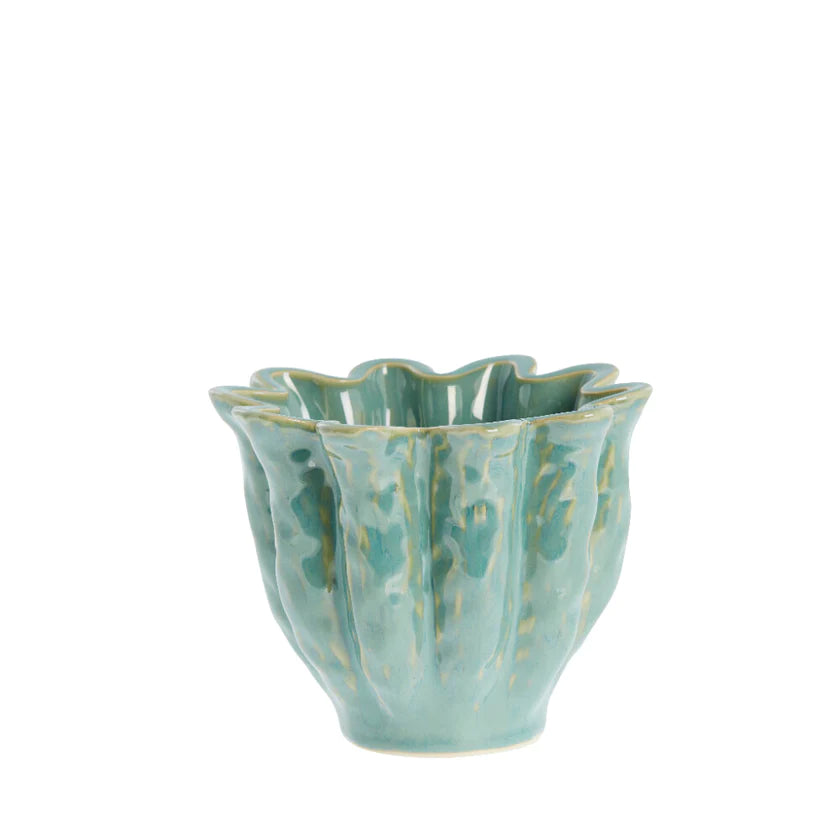 Vielle flower pot Ø14 cm - green