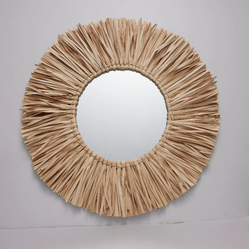 Rofia mirror Ø64 cm - nature