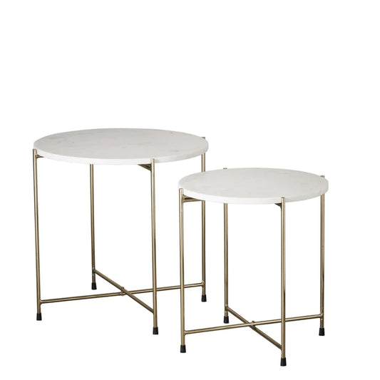 Marmilla 2 side tables - white