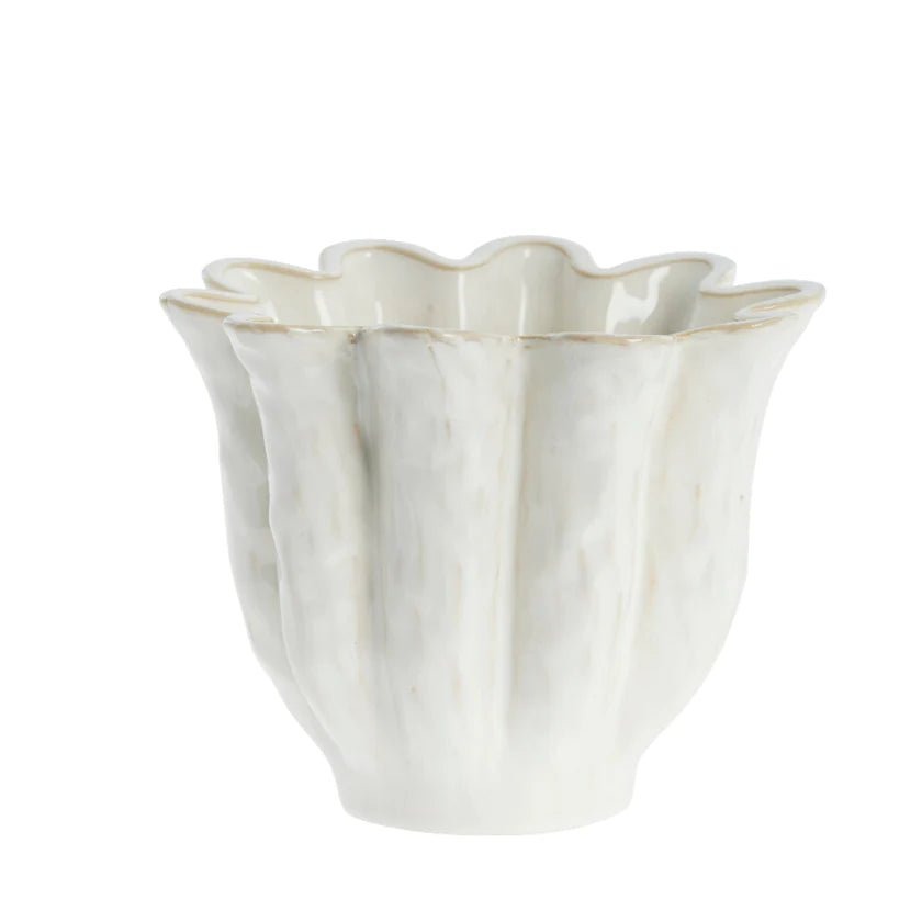 Vielle flower pot Ø19 cm - off white