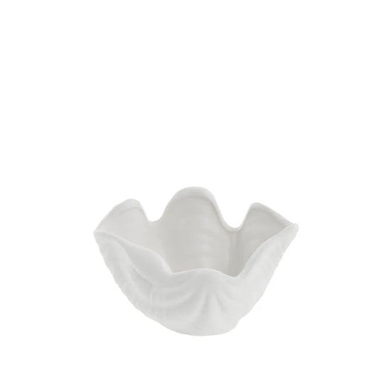 Sheline seashell bowl 17x13 cm - white