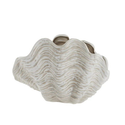 Sheline seashell bowl 26x19,5 cm - linen