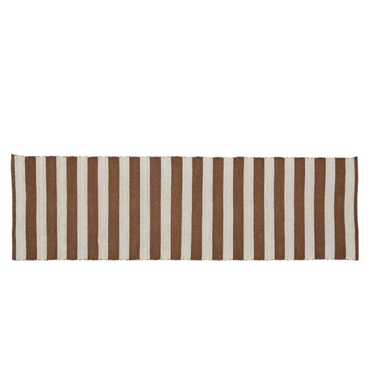 Strivie reversible rug 240x70 cm - golden brown/off white