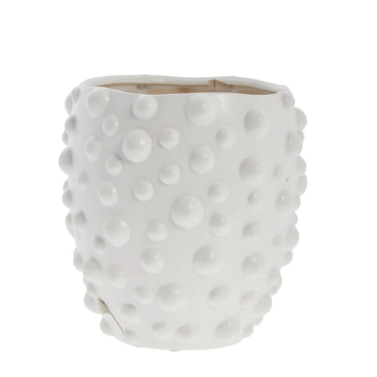 Doelle flower pot H20 cm - white