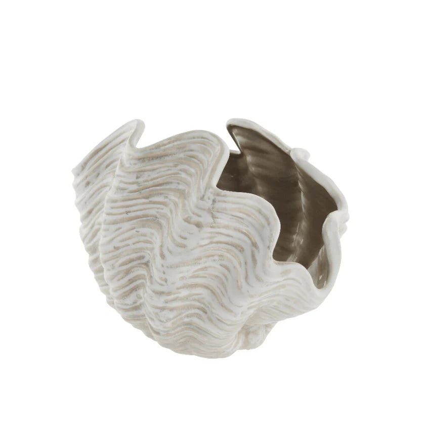 Sheline seashell bowl 26x19,5 cm - linen