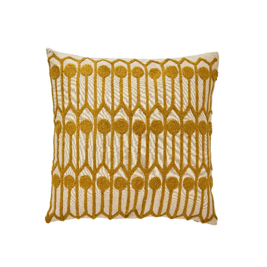 Ruth cushion 50x50 cm - linen/yellow