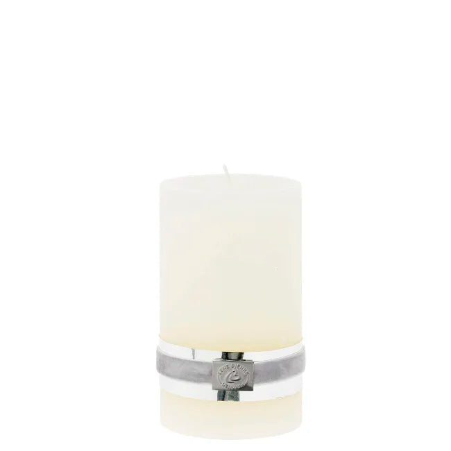 Rustic pillar candle H12,5 cm - off white