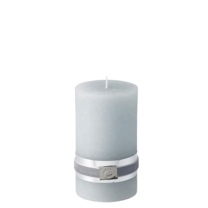 Rustic pillar candle H12,5 cm - light grey