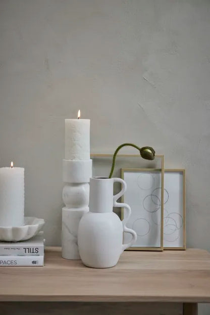 Ellia candlestick H30 cm - white