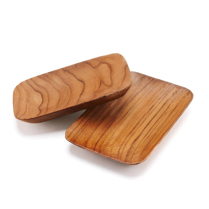 Guarnición de raíz de teca - Rectangular