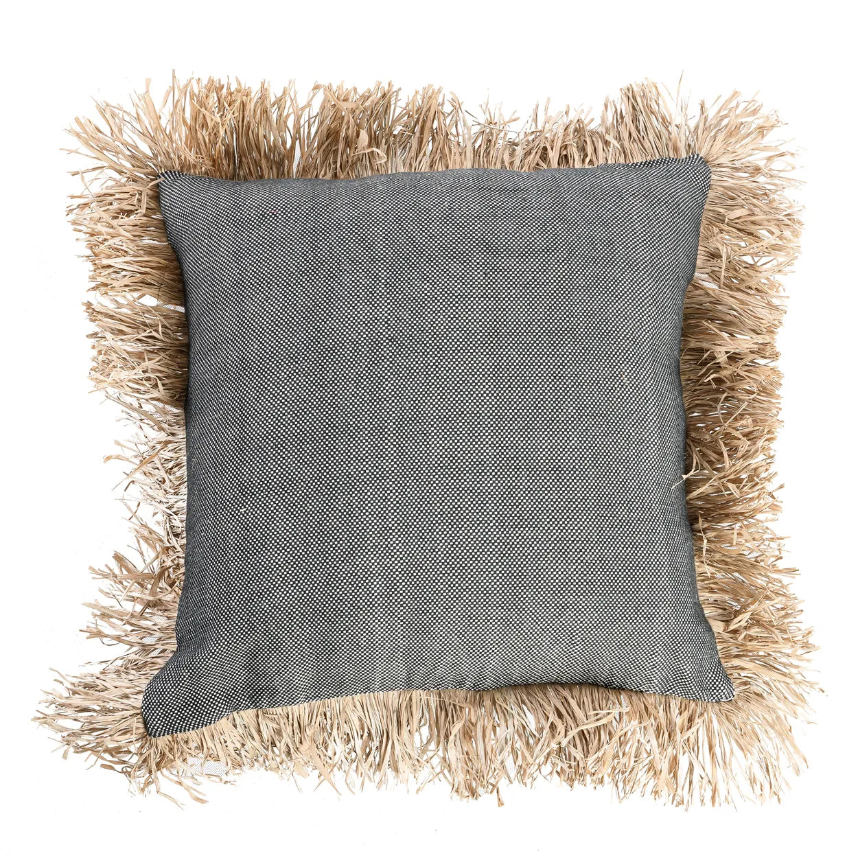 The Cotton Bonita Cushion Cover - Natural Black - 60x60