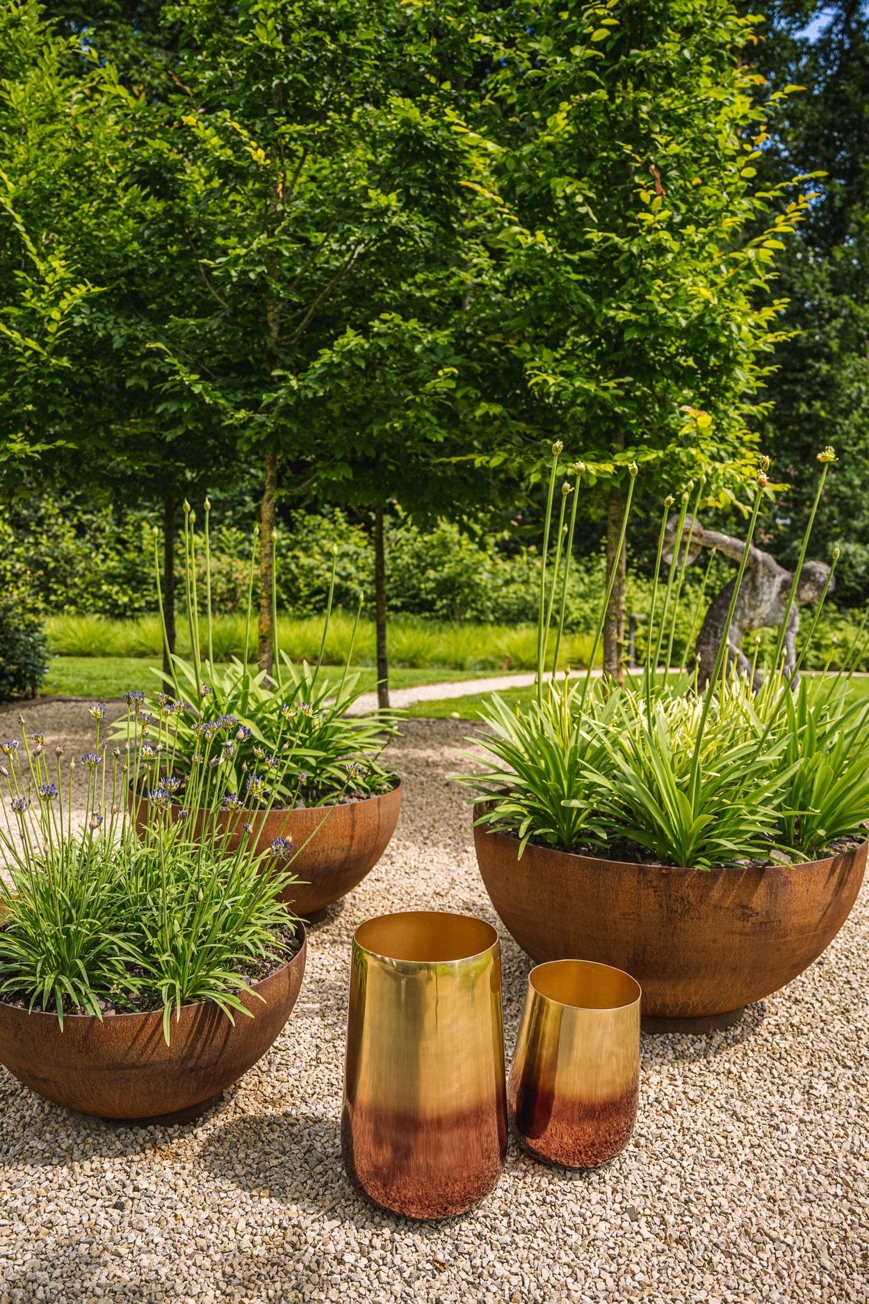 The Two Tone Brass Planter - Brass - XL