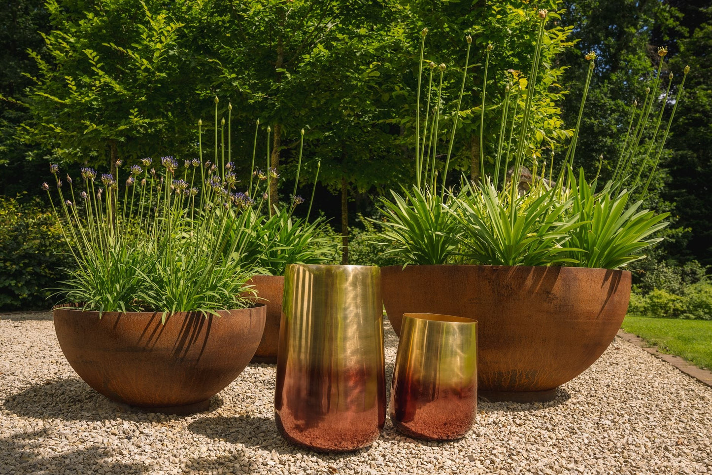 The Two Tone Brass Planter - Brass - XL