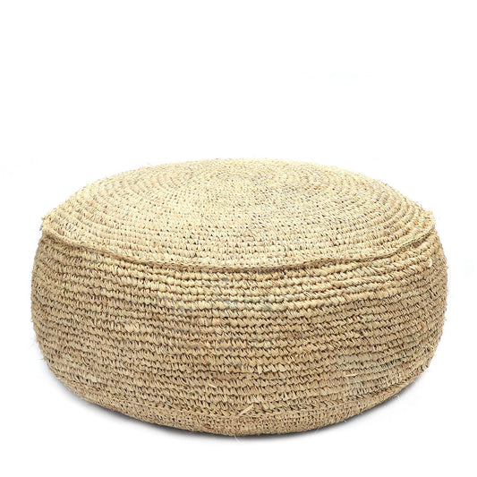 The Raffia Flores Pouf - Natural