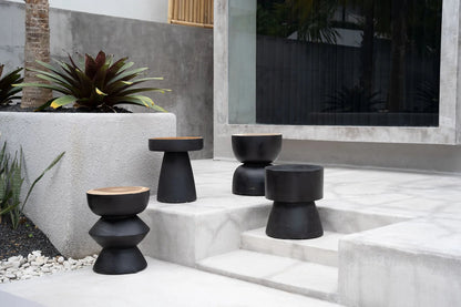 The Kulun Stool - Black Natural