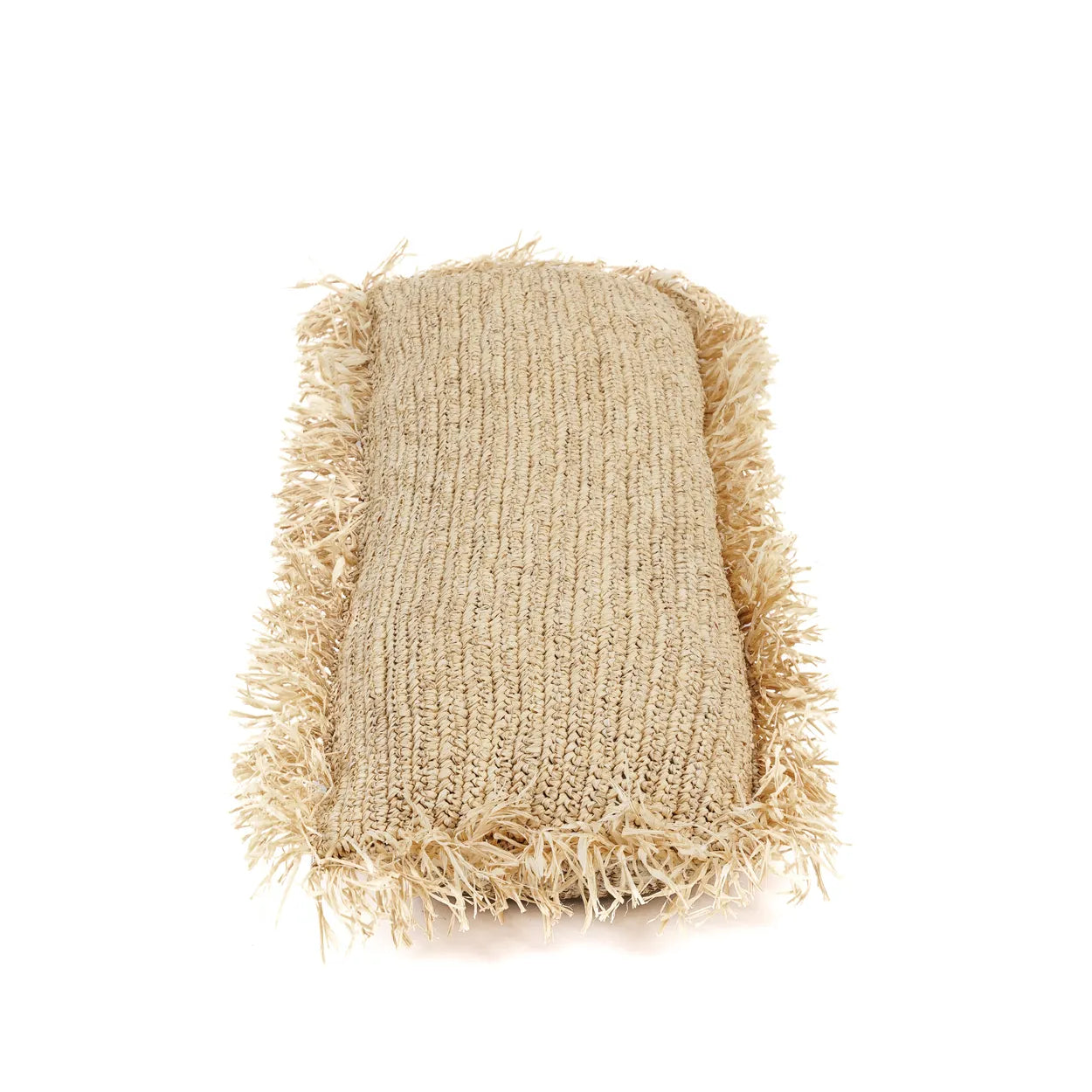 The Raffia Cushion Cover Rectangular - Natural - 35x100