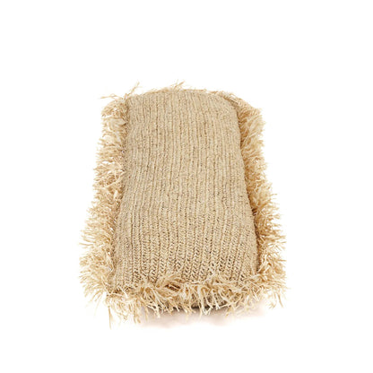 The Raffia Cushion Cover Rectangular - Natural - 35x100