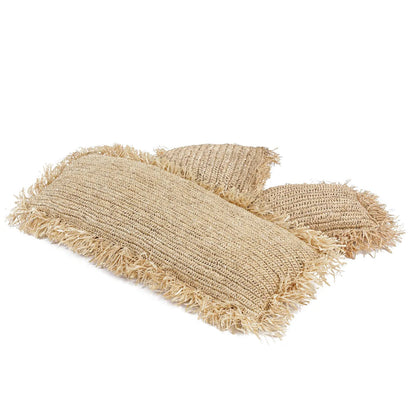 The Raffia Cushion Cover Rectangular - Natural - 35x100