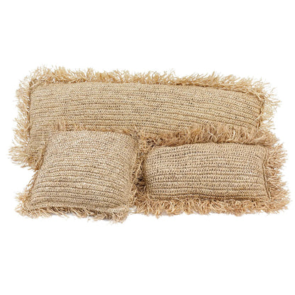 The Raffia Cushion Cover Rectangular - Natural - 35x100