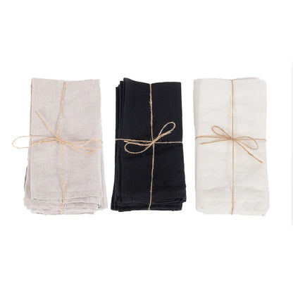 The Linen Napkin - Black - Set of 4