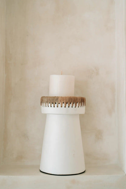 The Pretty Candle Holder - White Natural - L