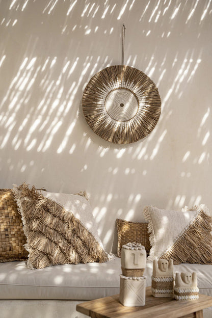 The Raffia Macramé Wall Deco - White Natural