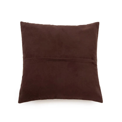 The Four Panel Leather Cushion Cover - Choco - 40x40