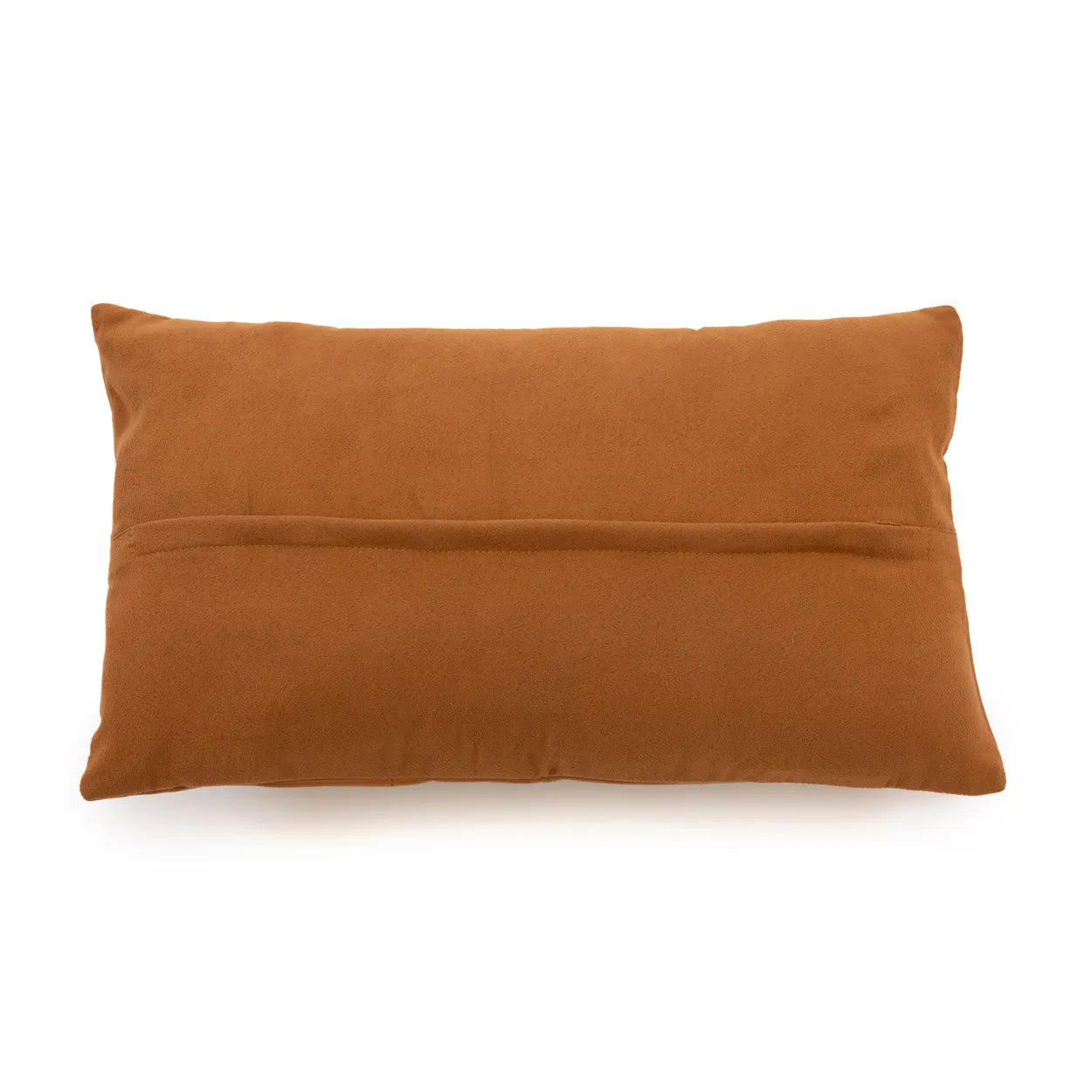 The Six Panel Leather Cushion Cover - Camel - 30x50