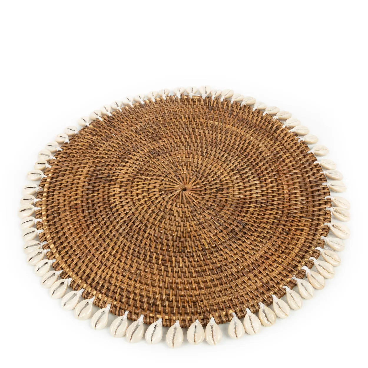 The Colonial Shell Placemat - Natural Brown