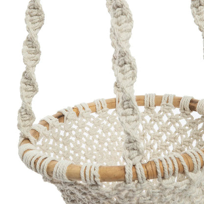 Macetero The Twisted Macramé - Blanco natural - L