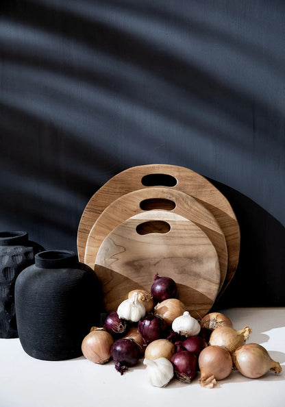 The Teak Root Tray - Natural - L