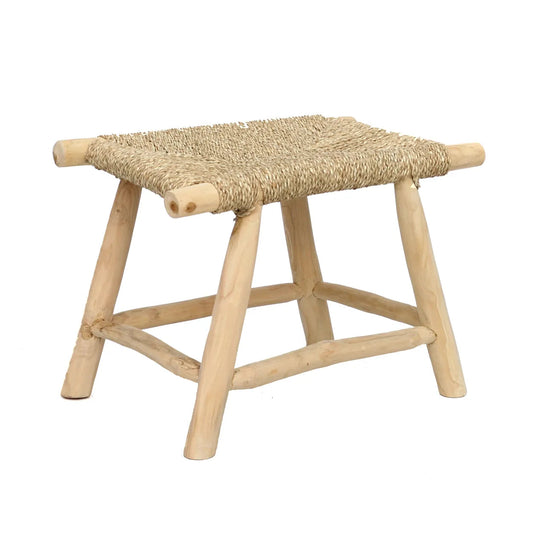 The Porto Seagrass Stool - Natural - M