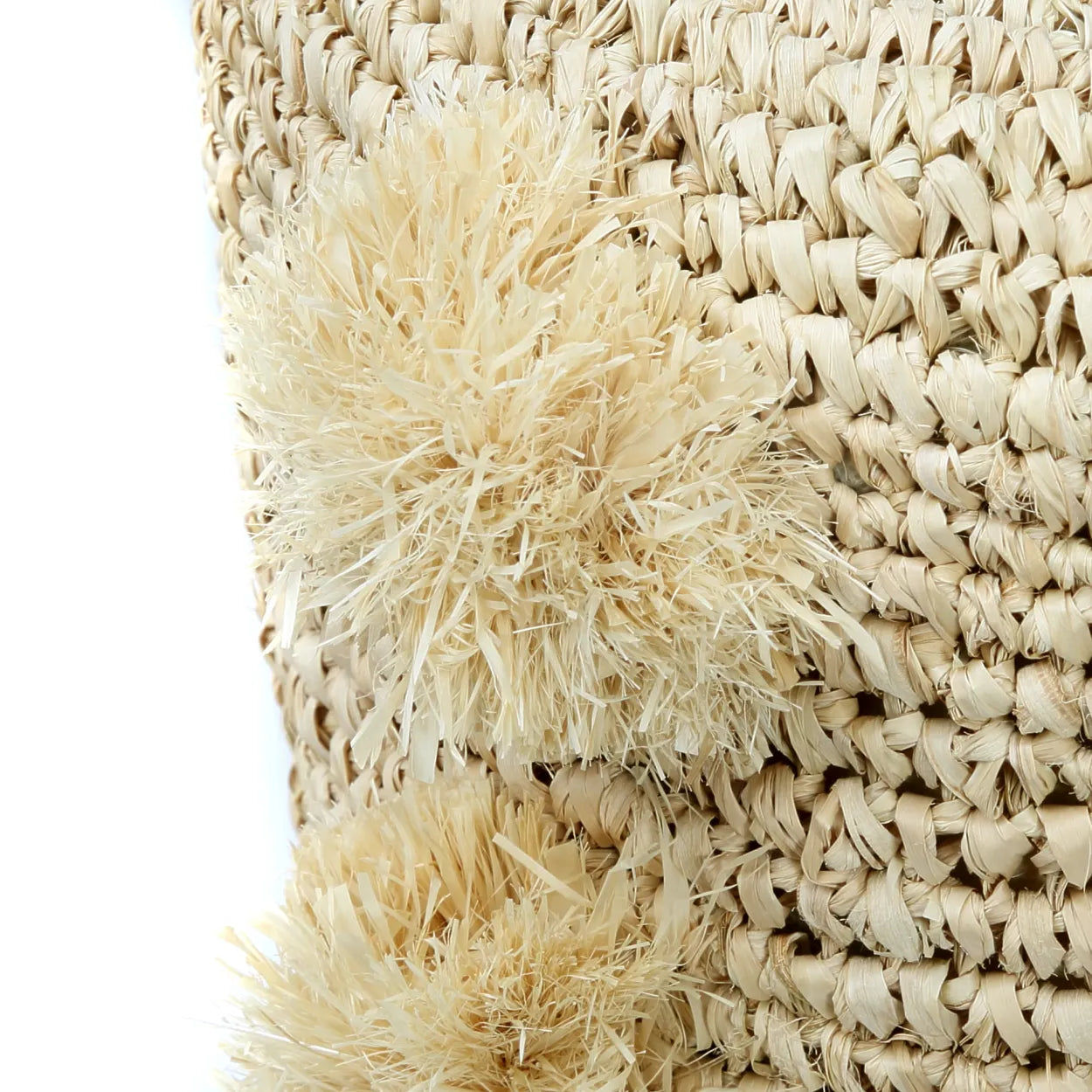 The Raffia Pom Pom Stool