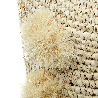 The Raffia Pom Pom Stool