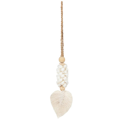 The Leaf & Shell Tassel - White