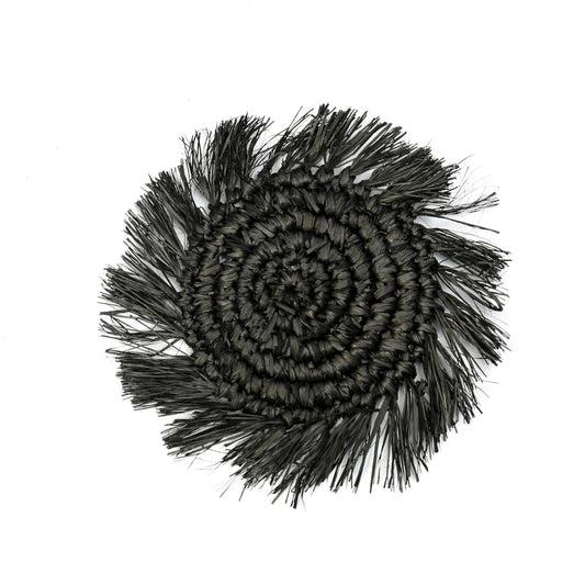 Posavasos de rafia The Fringe - Negro