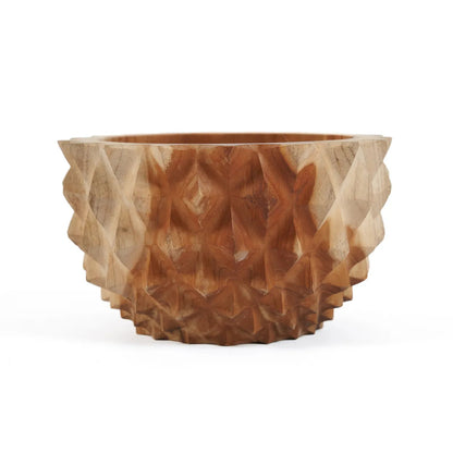 Cuenco de raíz de teca para durian - S