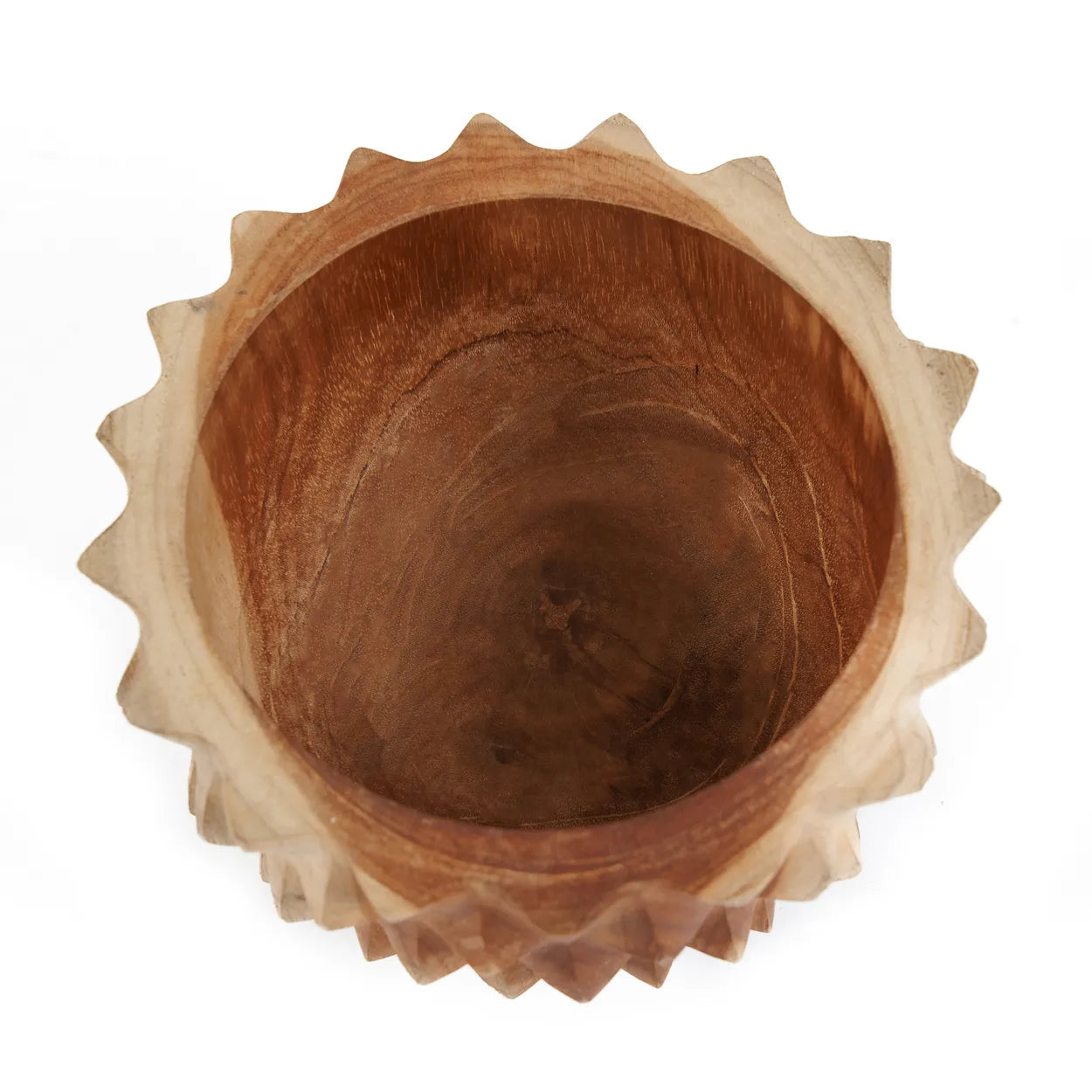 Cuenco de raíz de teca para durian - S