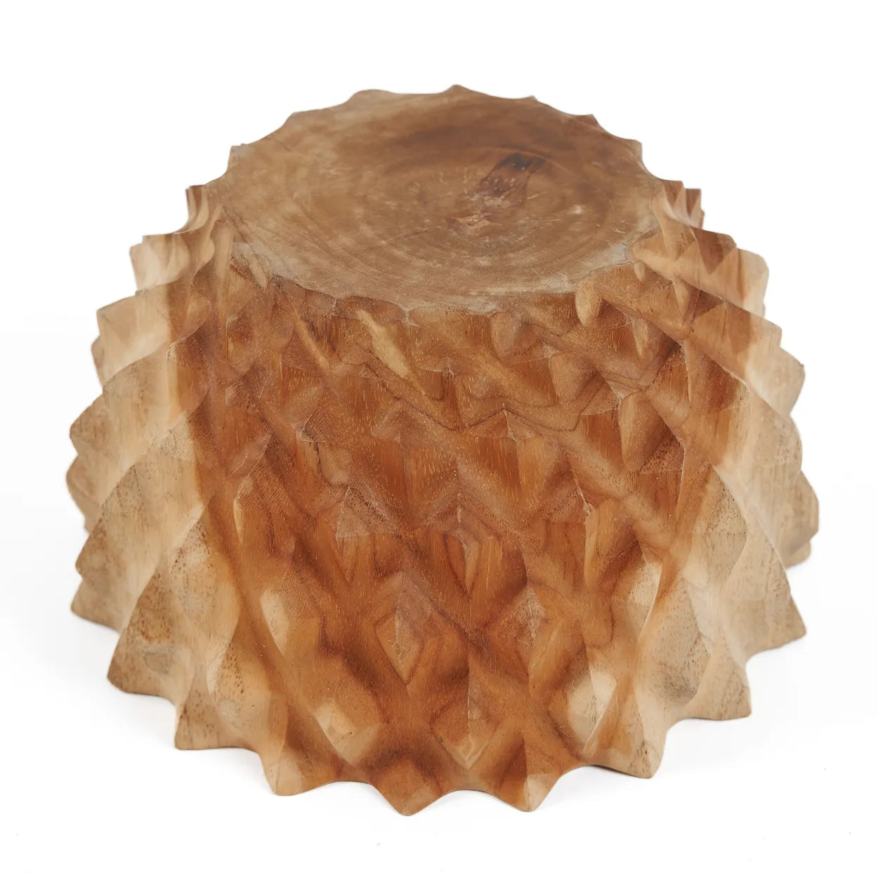 Cuenco de raíz de teca para durian - S