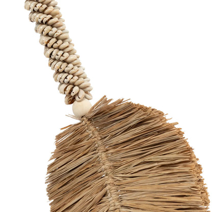 The Raffia Shell Tassel - Cream Natural