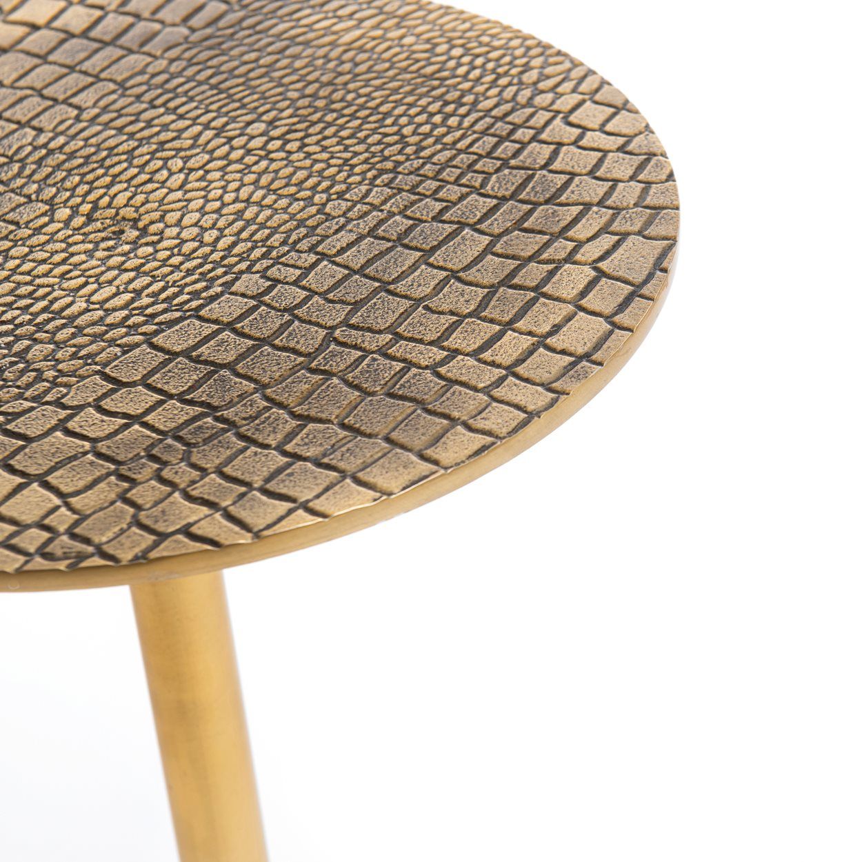 The Croco Side Table - Brass