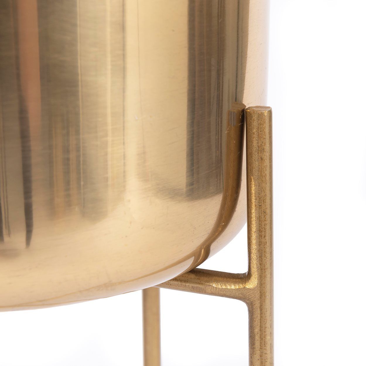 The Brass Planter on Stand - Brass - L