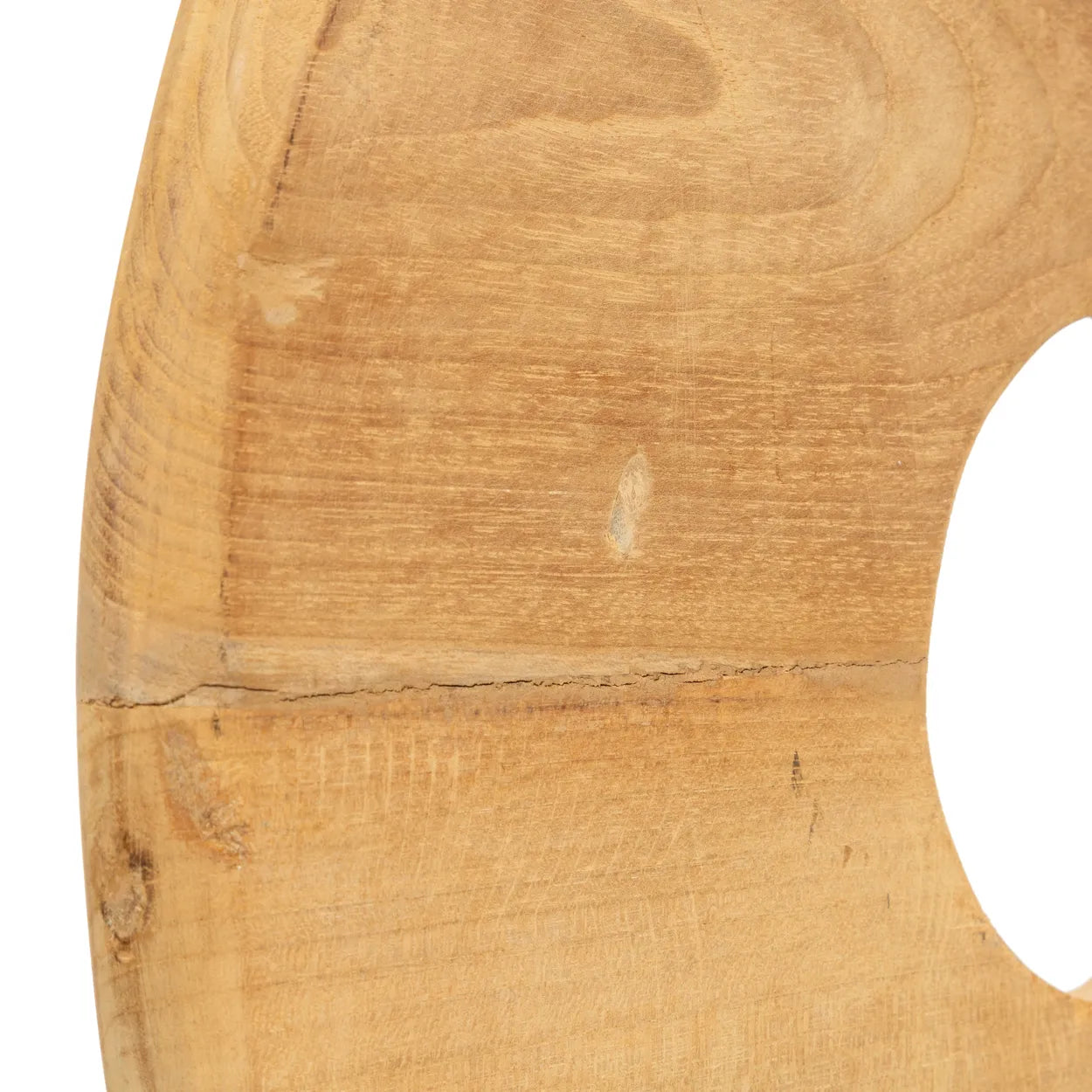 The Teak Disc on Stand - L