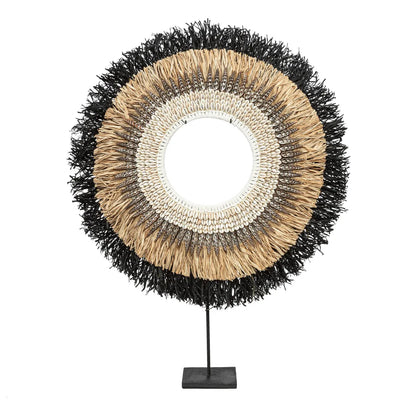 The Mojo Raffia On Stand - Natural Black - L